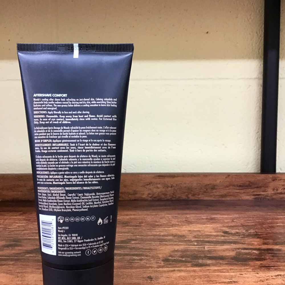 Woodys For Men Aftershave‎ Comfort Skin Soother Cooling Effects 5oz 147ml Tube - Picture 2 of 2
